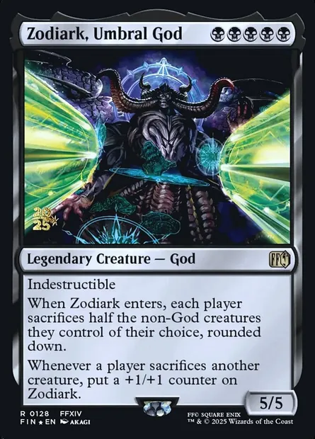 Zodiark, Umbral God, Magic card PFIN 128s — Final Fantasy Promos set