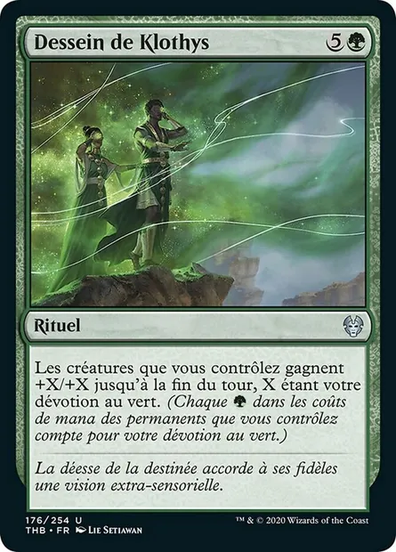 Dessein de Klothys, carte Magic THB 176 — extension Theros Beyond Death