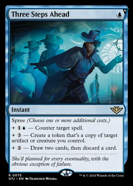 Three Steps Ahead, Magic card POTJ 75p — Outlaws of Thunder Junction Promos set