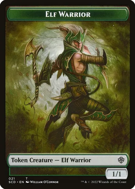 Elf Warrior, carte Magic TSCD 21 — extension Starter Commander Deck Tokens