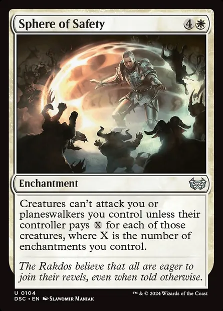 Sphere of Safety, Magic card DSC 104 — Duskmourn: House of Horror Commander set