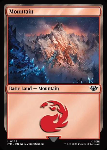 Mountain, Magic card LTR 268 — The Lord of the Rings: Tales of Middle-earth set