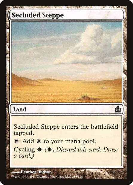 Secluded Steppe, Magic card CMD 286 — Commander 2011 set