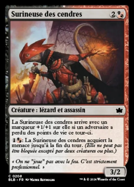 Surineuse des cendres, carte Magic BLB 208 — extension Bloomburrow