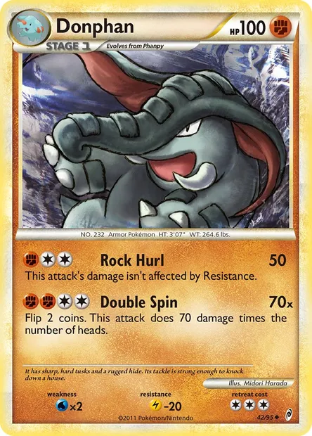 Donphan, carte Pokémon CL 42 — extension L'appel des Légendes