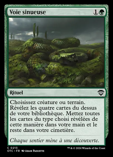 Voie sinueuse, carte Magic OTC 213 — extension Outlaws of Thunder Junction Commander
