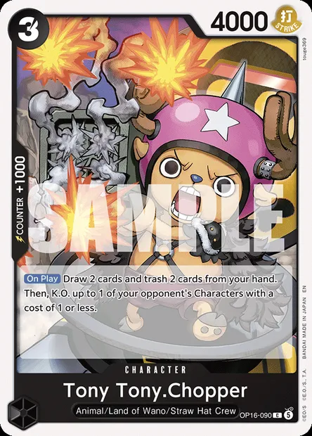 Tony Tony.Chopper, One Piece card OP16-090 — THE TIME OF BATTLE set