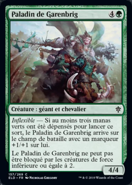 Paladin de Garenbrig, carte Magic ELD 157 — extension Throne of Eldraine