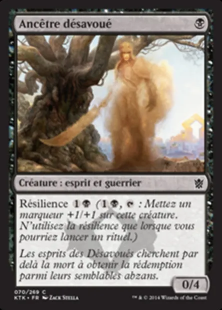 Ancêtre désavoué, carte Magic KTK 70 — extension Les Khans de Tarkir
