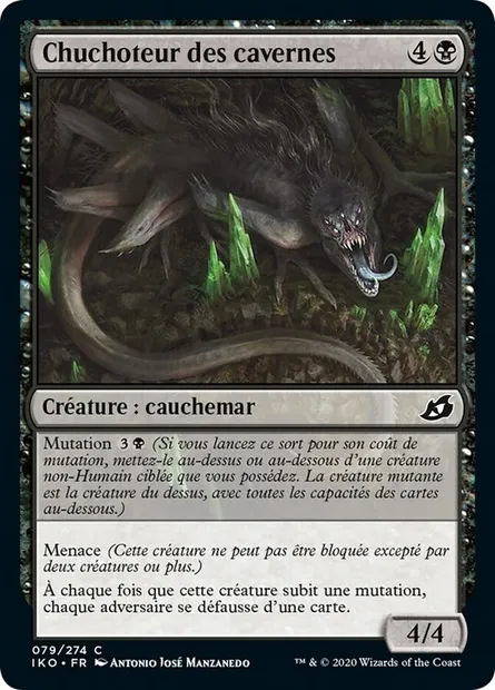 Chuchoteur des cavernes, carte Magic IKO 79 — extension Ikoria: Lair of Behemoths