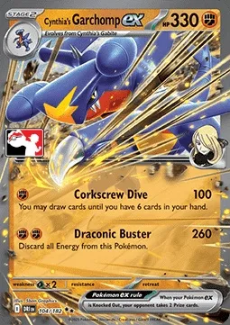 Cynthia's Garchomp ex, Pokémon card PPS 104-4 — Play! Pokémon Prize Pack Series set