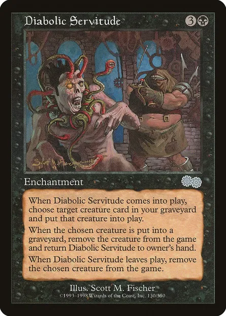 Diabolic Servitude, Magic card USG 130 — Urza's Saga set