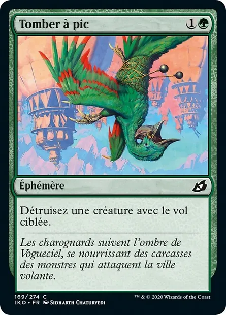 Tomber à pic, carte Magic IKO 169 — extension Ikoria: Lair of Behemoths