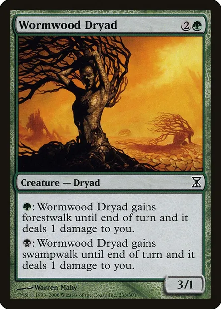 Wormwood Dryad, Magic card TSP 233 — Time Spiral set