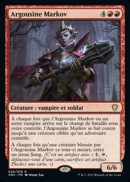 Argousine Markov, carte Magic VOC 26 — extension Crimson Vow Commander
