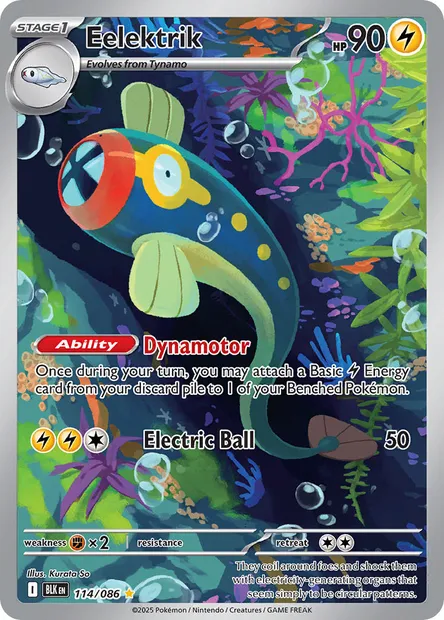 Eelektrik, Pokémon card BLK 114 — Black Bolt set