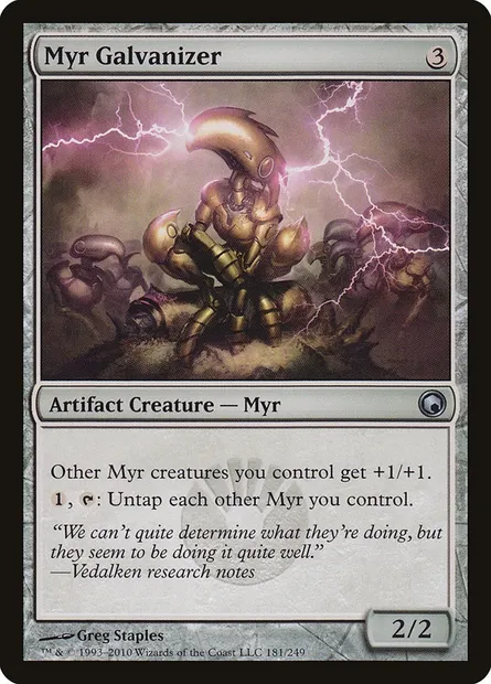 Myr Galvanizer, Magic card SOM 181 — Scars of Mirrodin set