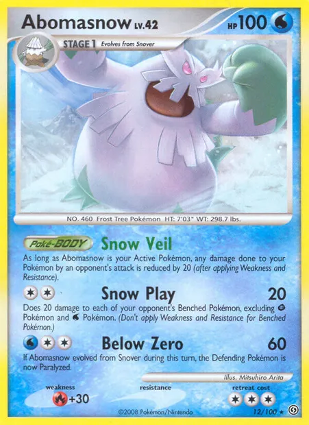 Abomasnow, Pokémon card SF 12 — Stormfront set