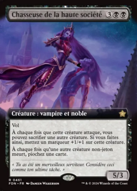 Chasseuse de la haute société, carte Magic FDN 461 — extension Foundations