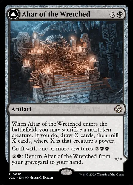 Altar of the Wretched // Wretched Bonemass, carte Magic LCC 10 — extension The Lost Caverns of Ixalan Commander