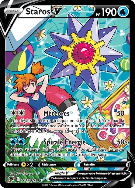 Staross V, carte Pokémon ASR TG13 — extension Astres Radieux