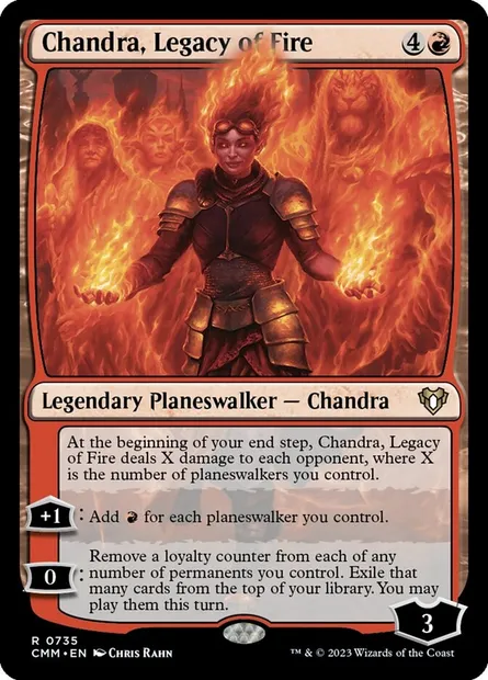 Chandra, Legacy of Fire, Magic card CMM 735 — Commander Masters set