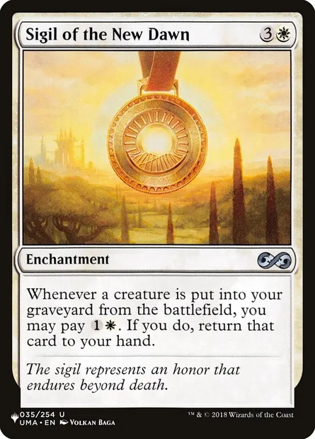 Sceau de l'Aube nouvelle, carte Magic PLST UMA-35 — extension The List