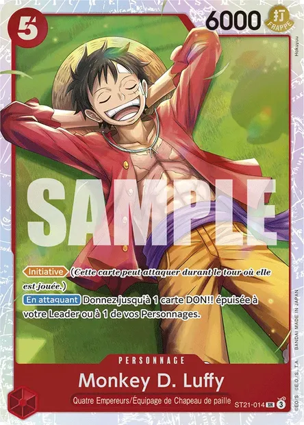 Monkey D. Luffy, carte One Piece ST21-014 — extension GEAR 5TH