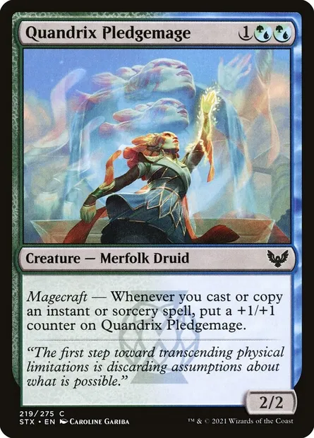 Quandrix Pledgemage, Magic card STX 219 — Strixhaven: School of Mages set