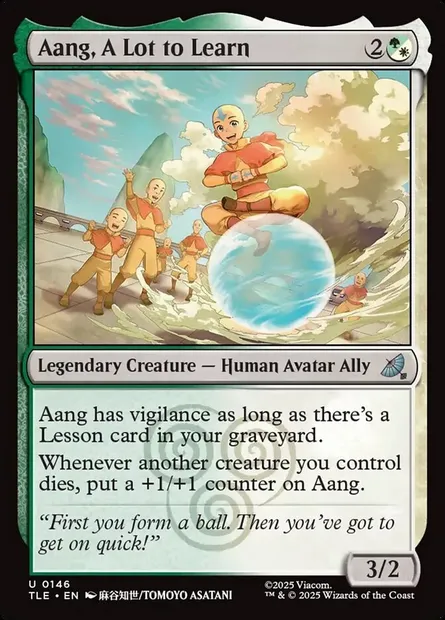 Aang, A Lot to Learn, Magic card TLE 146 — Avatar: The Last Airbender Eternal set
