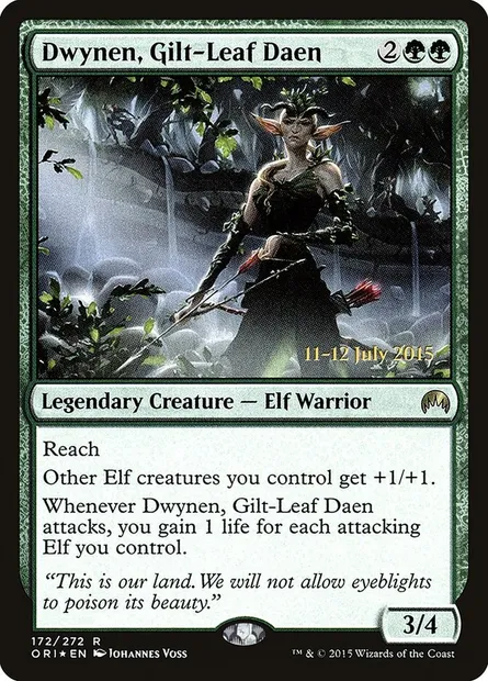 Dwynen, Gilt-Leaf Daen, Magic card PORI 172s — Magic Origins Promos set