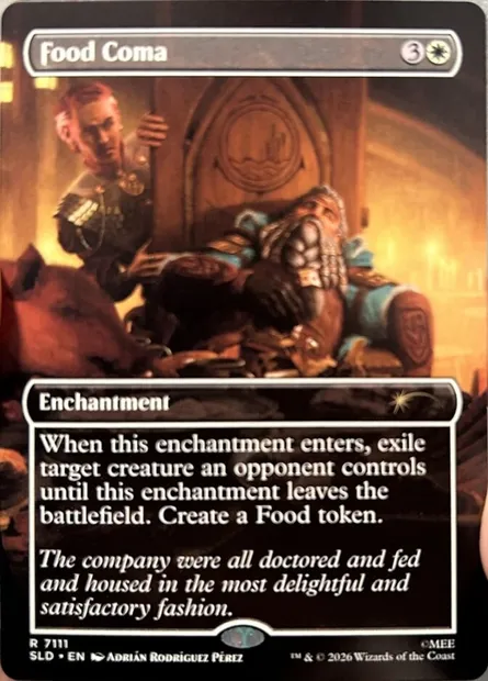 Coma de nourriture, carte Magic SLD 7111 — extension Secret Lair Drop