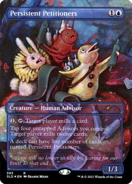 Pétitionnaires tenaces, carte Magic SLD 593 — extension Secret Lair Drop