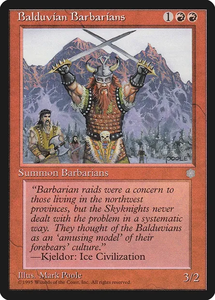 Balduvian Barbarians, Magic card ICE 172 — Ice Age set