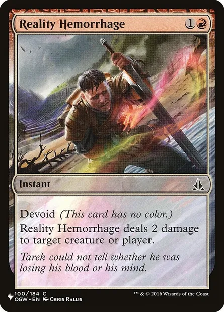 Reality Hemorrhage, Magic card PLST OGW-100 — The List set