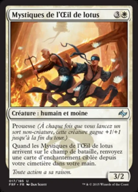 Mystiques de l'Œil de lotus, carte Magic FRF 17 — extension Destin reforgé