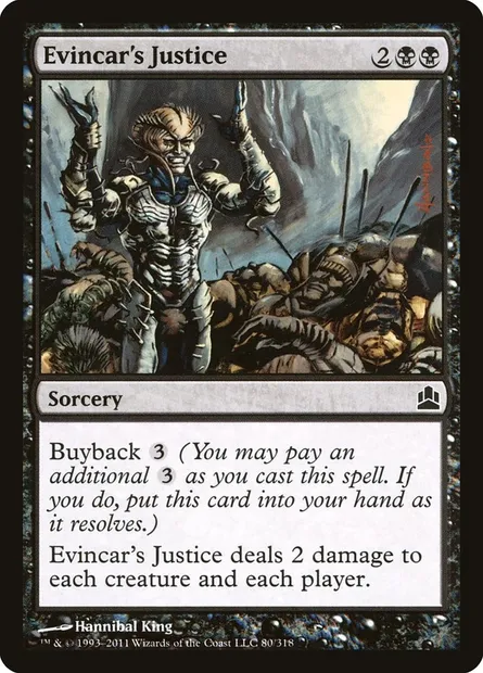 Evincar's Justice, Magic card CMD 80 — Commander 2011 set