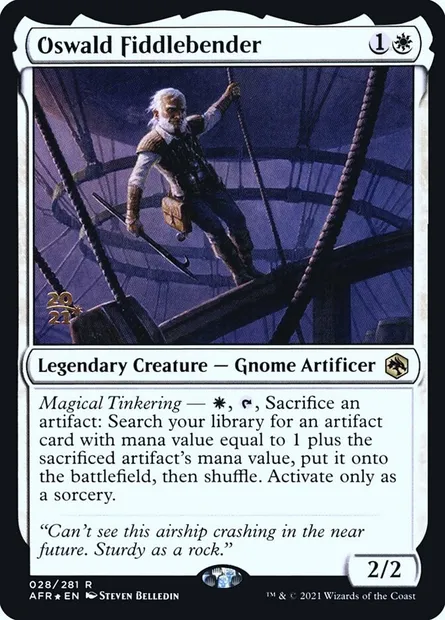 Oswald Fiddlebender, Magic card PAFR 28s — Adventures in the Forgotten Realms Promos set