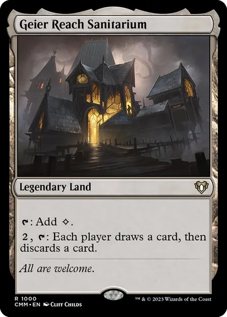 Geier Reach Sanitarium, Magic card CMM 1000 — Commander Masters set