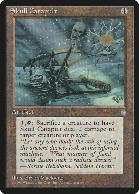 Catapulte des crânes, carte Magic ICE 336 — extension Ere Glaciaire