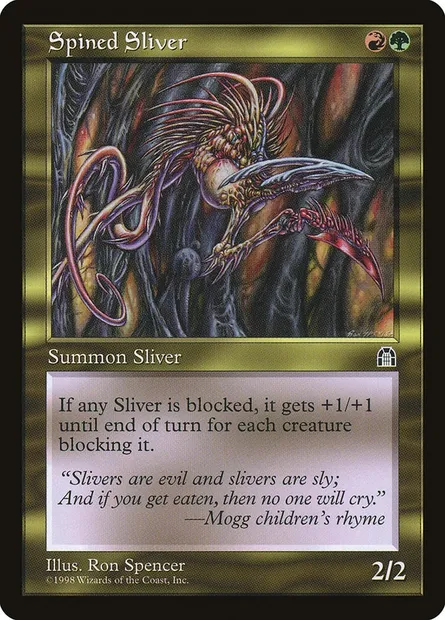 Spined Sliver, Magic card STH 130 — Stronghold set