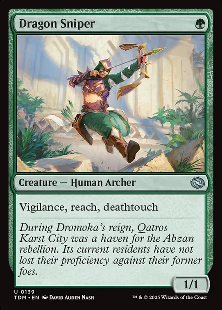 Dragon Sniper, Magic card TDM 139 — Tarkir: Dragonstorm set