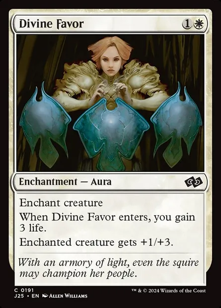 Divine Favor, Magic card J25 191 — Foundations Jumpstart set