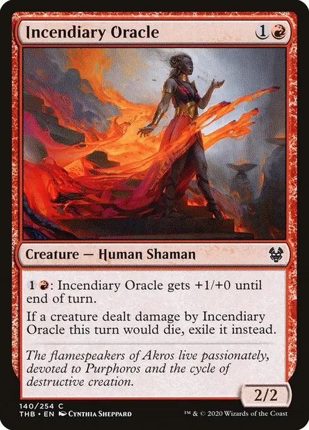 Incendiary Oracle, Magic card THB 140 — Theros Beyond Death set