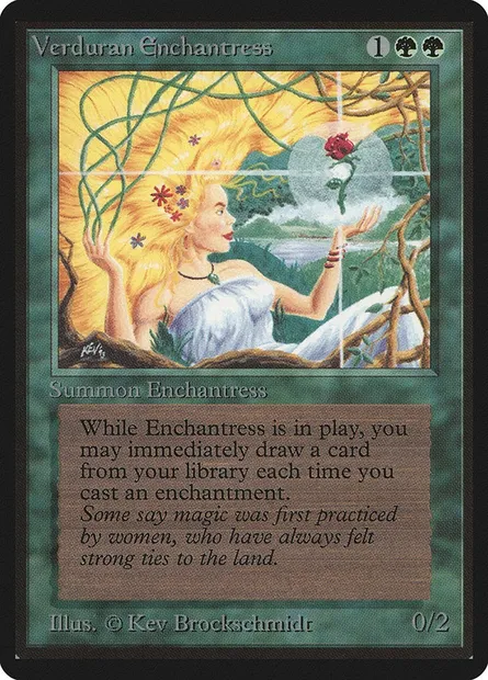 Enchanteresse verduralde, carte Magic LEB 223 — extension Limited Edition Beta