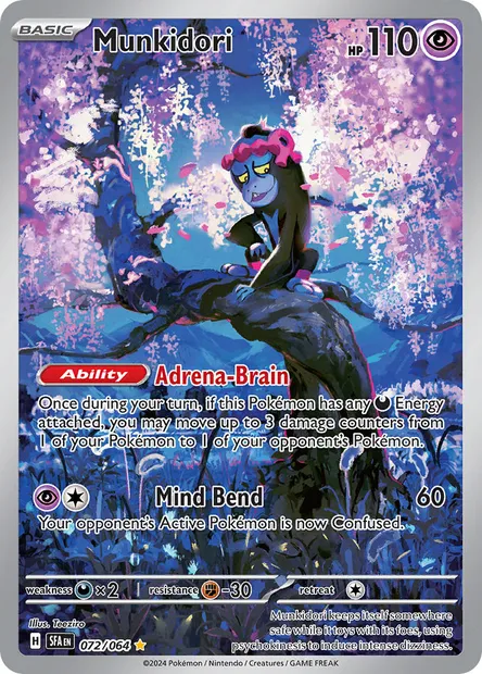 Munkidori, Pokémon card SFA 072 — Shrouded Fable set