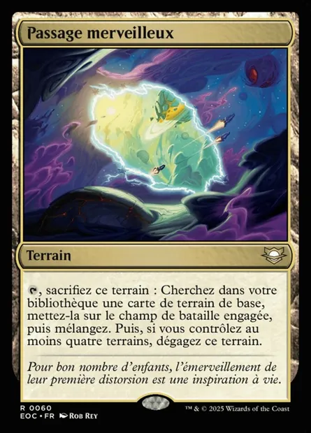 Passage merveilleux, carte Magic EOC 60 — extension Edge of Eternities Commander