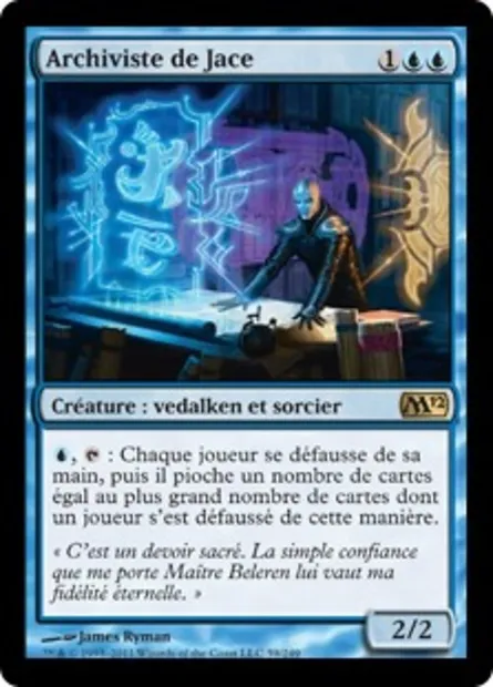 Archiviste de Jace, carte Magic M12 59 — extension Magic 2012