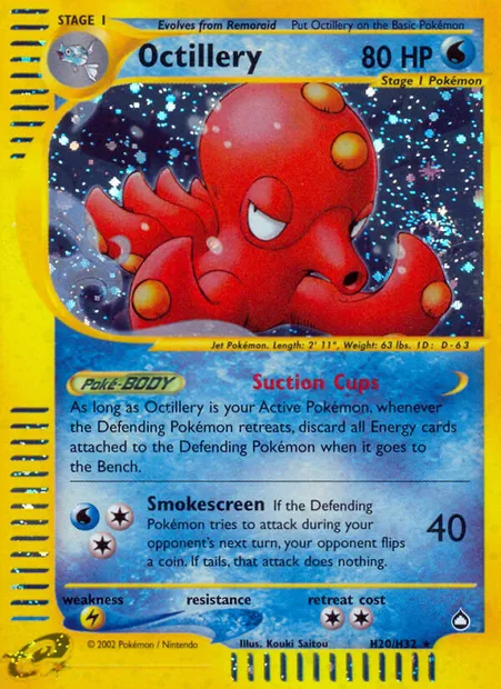 Octillery, Pokémon card AQ H20 — Aquapolis set
