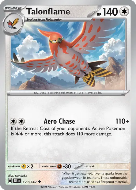 Talonflame, Pokémon card SCR 123 — Stellar Crown set